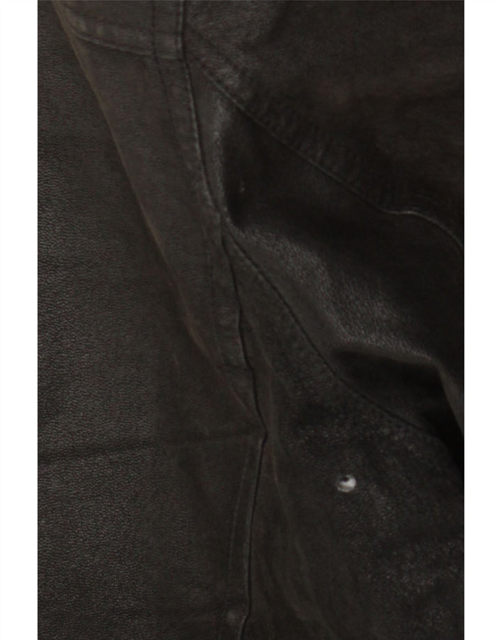 Jaqueta de couro masculina Angelo Litrico UK 42 XL couro preto