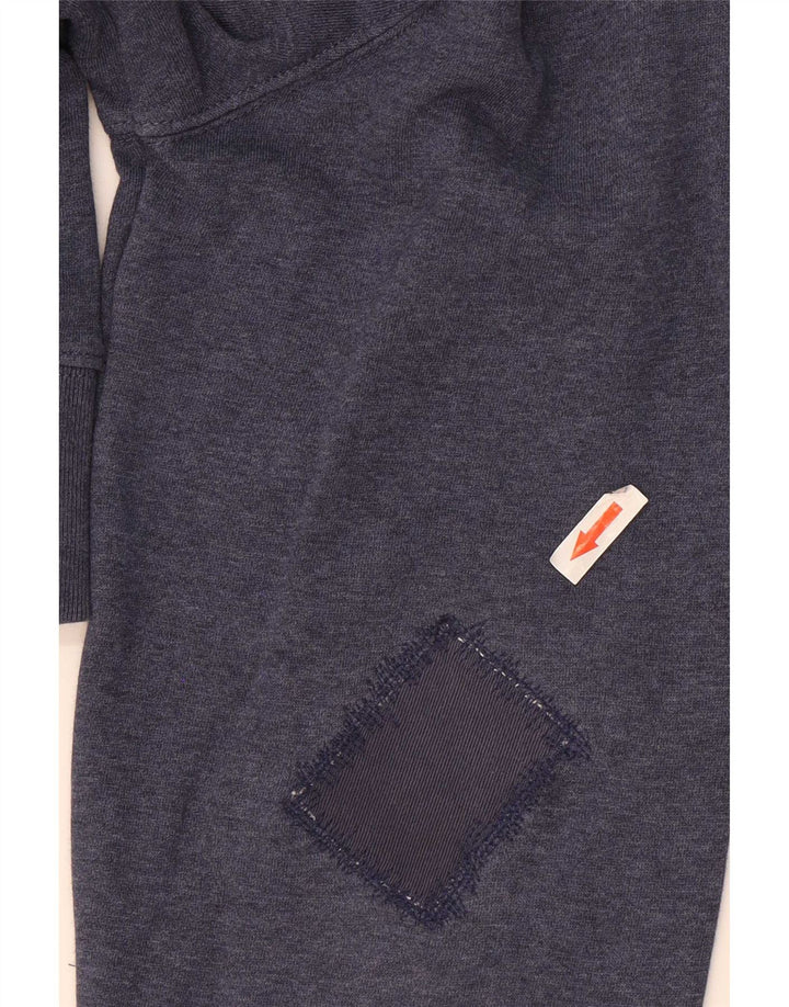 Suéter masculino Gant com zíper e gola em algodão azul marinho médio
