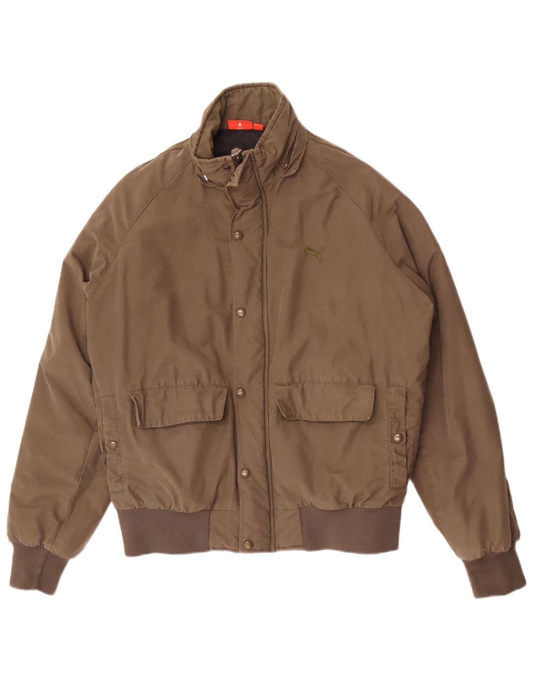 Jaqueta bomber masculina Puma UK 40 grande algodão cáqui