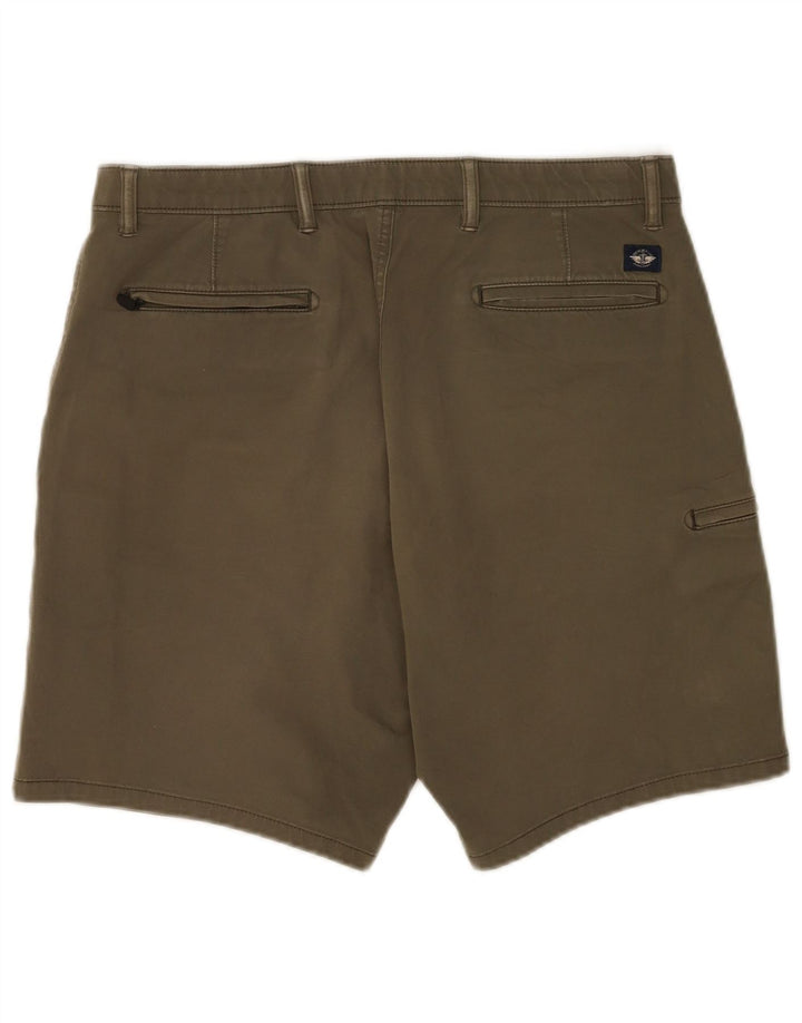 Shorts cargo masculino Dockers W34 grande algodão cáqui