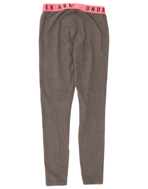 Under Armour Womens Graphic Leggings UK 4 XS Cinza Colorblock