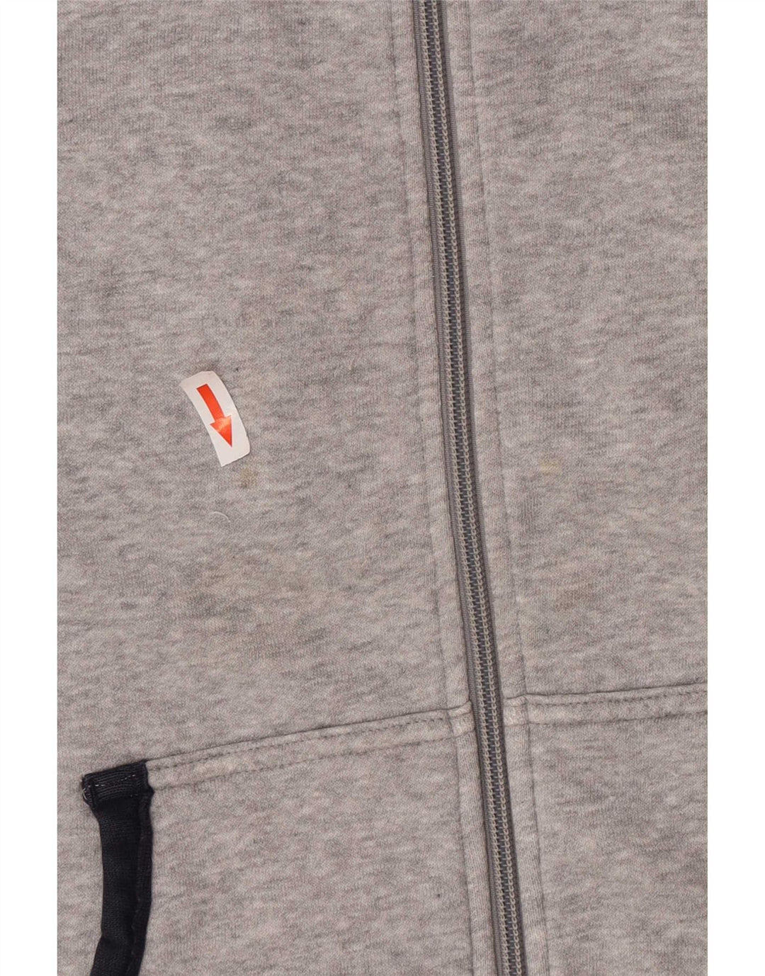 Suéter masculino Adidas com capuz e zíper gráfico cinza médio algodão manchado