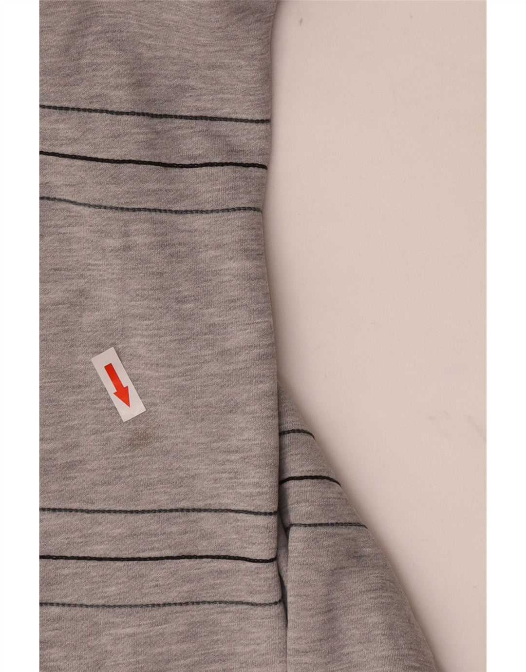 Adidas Mens Moletom Jumper Grande Algodão Listrado Cinza