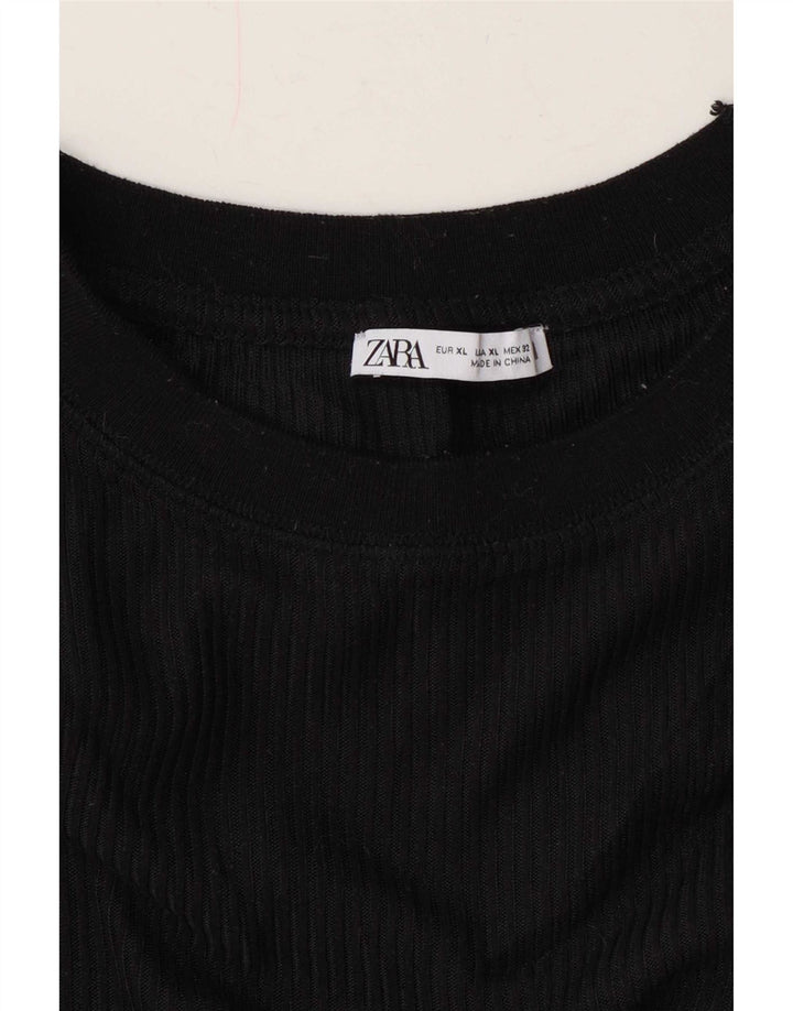 Zara Mens Top Manga Longa XL Preto