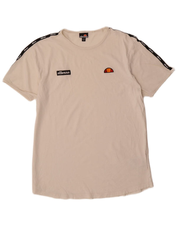 Camiseta masculina Ellesse com estampa gráfica XL Off White Cotton