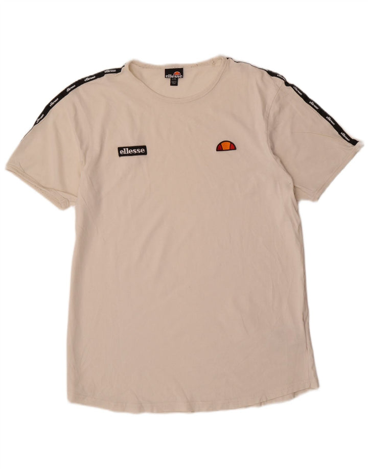 Camiseta masculina Ellesse com estampa gráfica XL Off White Cotton