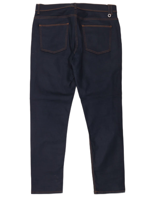 Zara Mens Slim Jeans EU 46 XL W36 L30 Azul Marinho Algodão