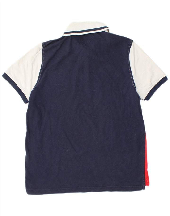 Camisa polo masculina Tommy Hilfiger gráfica média listrada multicolorida
