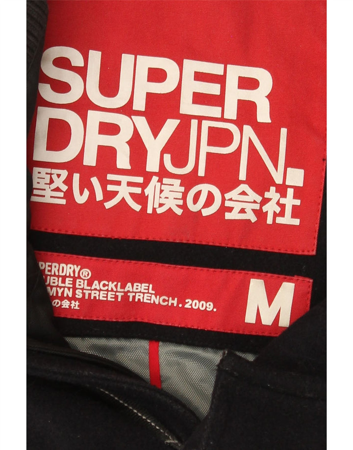 Jaqueta militar gráfica masculina Superdry Reino Unido 38 lã azul marinho médio