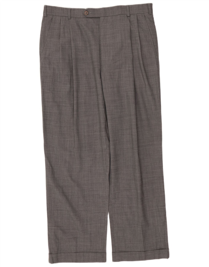 BROOKS BROTHERS Masculino 346 2 botões 2 peças terno Reino Unido 42 XL W34 L29 lã cinza