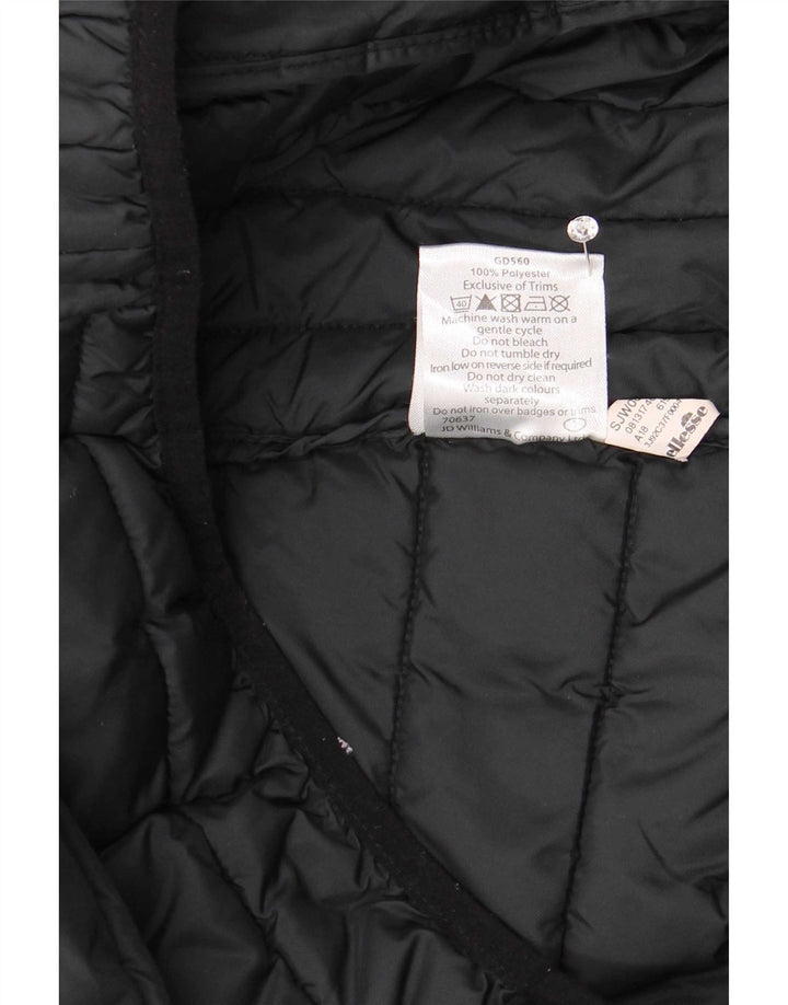 Jaqueta acolchoada com capuz feminina Ellesse UK 24 4XL poliéster preto
