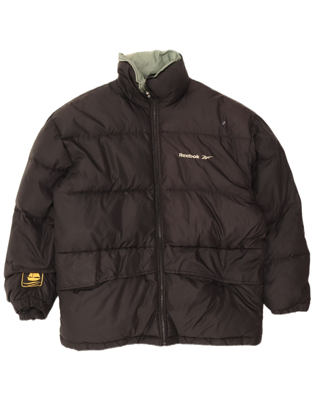 Jaqueta Reebok Masculina Loose Fit Acolchoada UK 38 Médio Preto Nylon