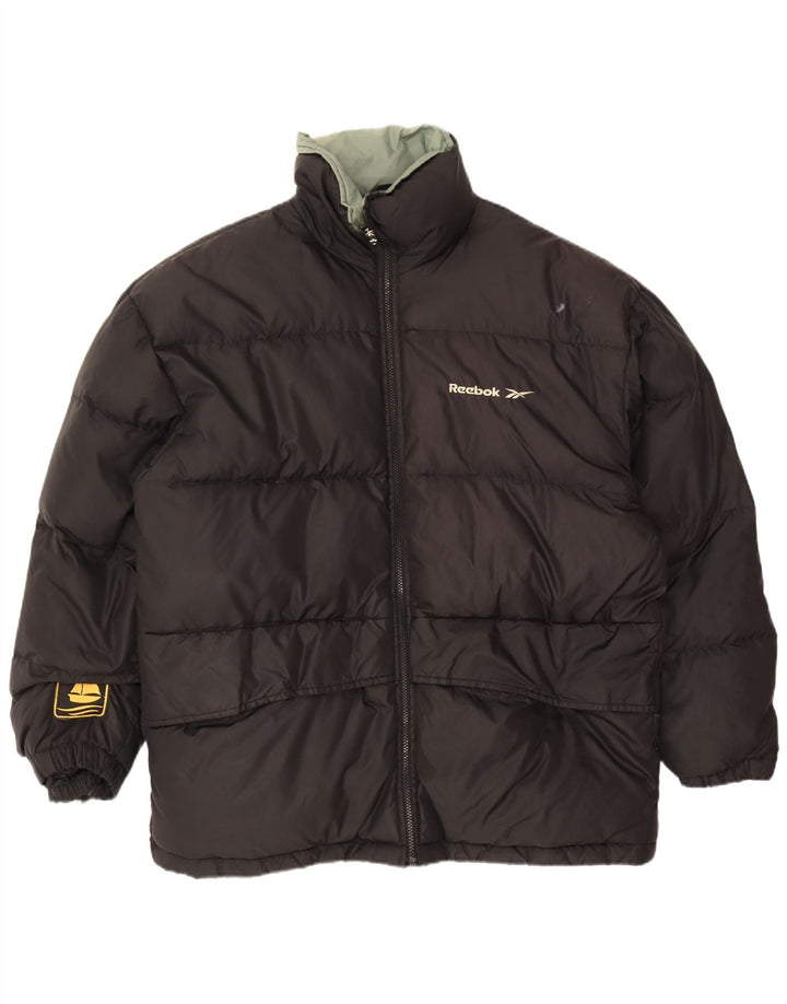 Jaqueta Reebok Masculina Loose Fit Acolchoada UK 38 Médio Preto Nylon
