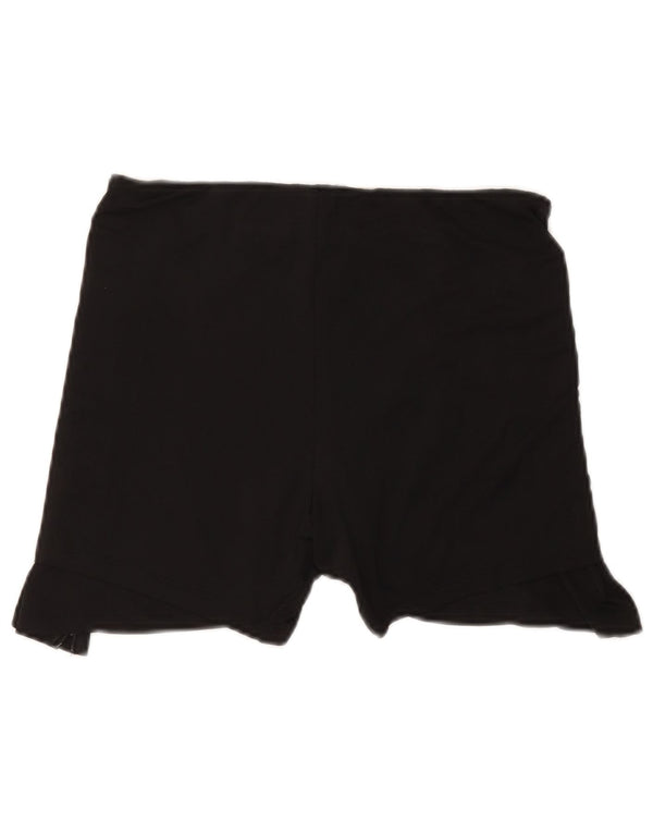 Shorts esportivos femininos vintage UK 14 médio preto