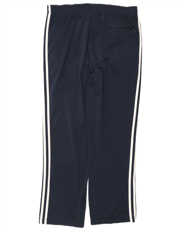 Calça de treino masculina Adidas pequena azul marinho poliéster