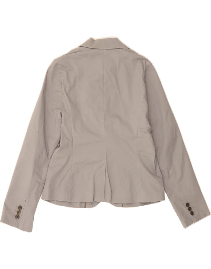 EDDIE BAUER Womens 2 Button Blazer Jacket US 2 XS Grey Cotton Vintage Eddie Bauer and Second-Hand Eddie Bauer from Messina Hembry 