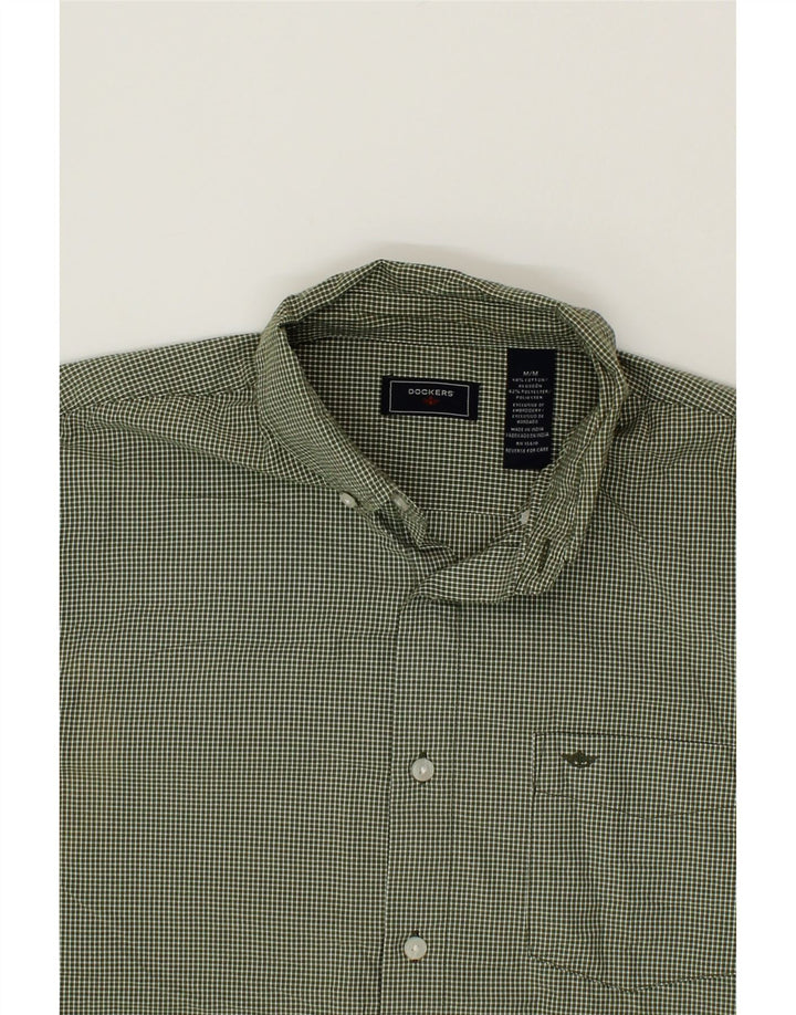 DOCKERS Mens Shirt Medium Green Check Cotton Vintage Dockers and Second-Hand Dockers from Messina Hembry 