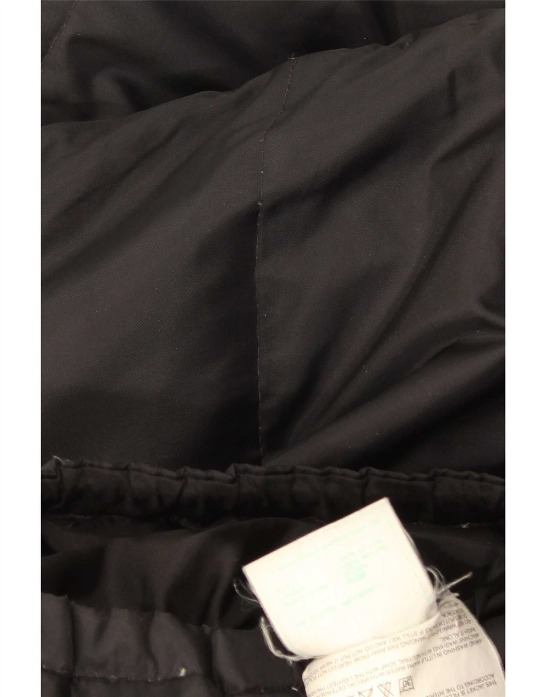 Casaco acolchoado oversized feminino vintage UK 6 XS preto nylon