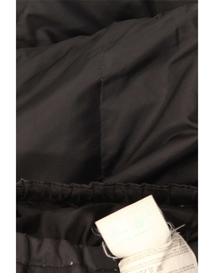 Casaco acolchoado oversized feminino vintage UK 6 XS preto nylon