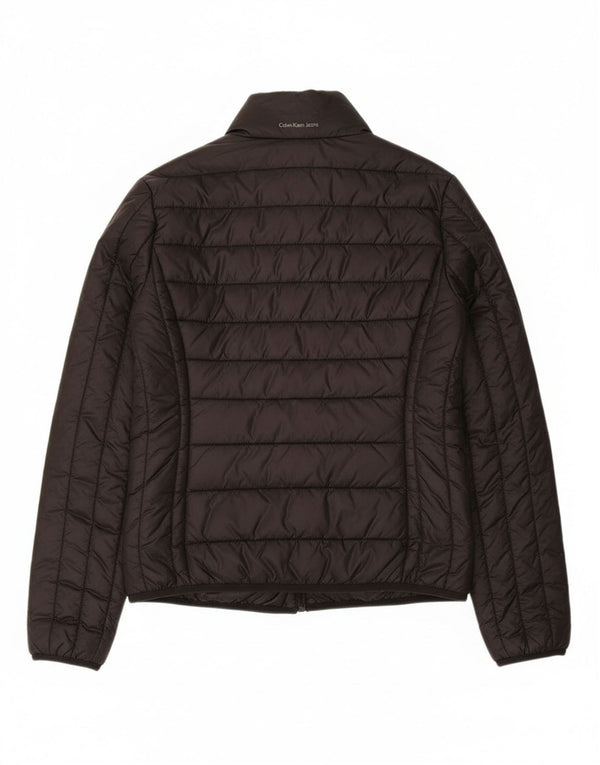 Jaqueta reversível feminina Calvin Klein Jeans UK 14 médio preto poliamida