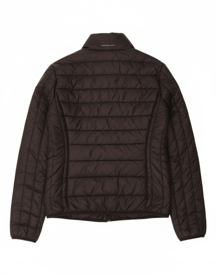 Jaqueta reversível feminina Calvin Klein Jeans UK 14 médio preto poliamida