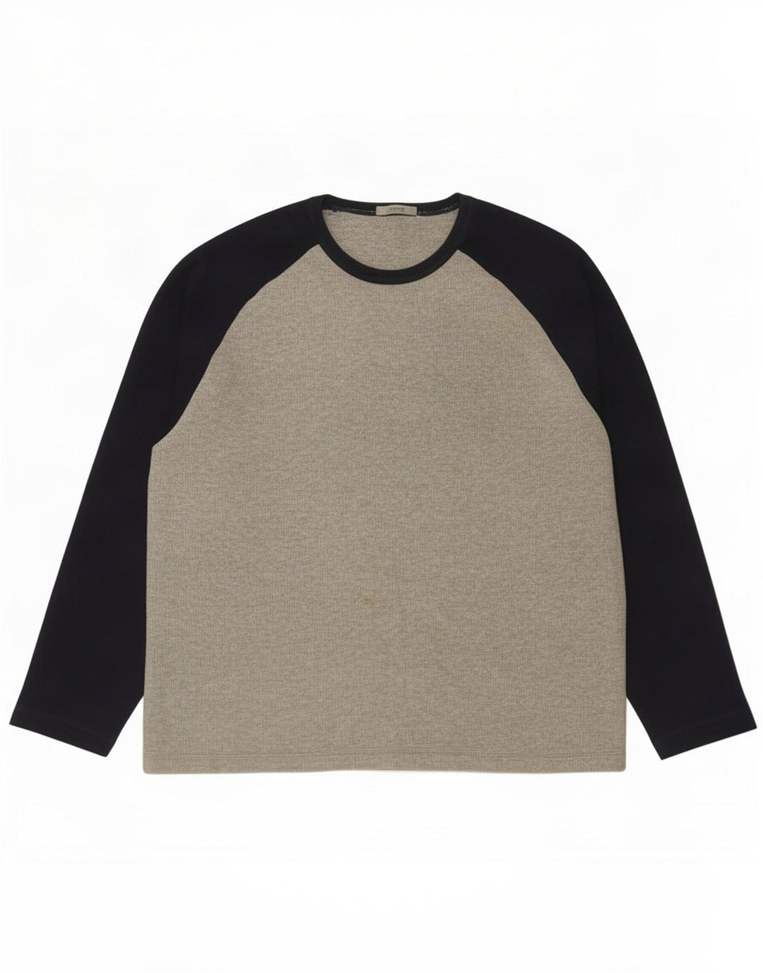 Top masculino Marks & Spencer manga comprida cinza médio algodão colorblock