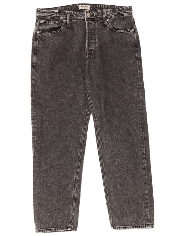 Jeans masculinos Jack & Jones Tapered W33 L30 algodão cinza