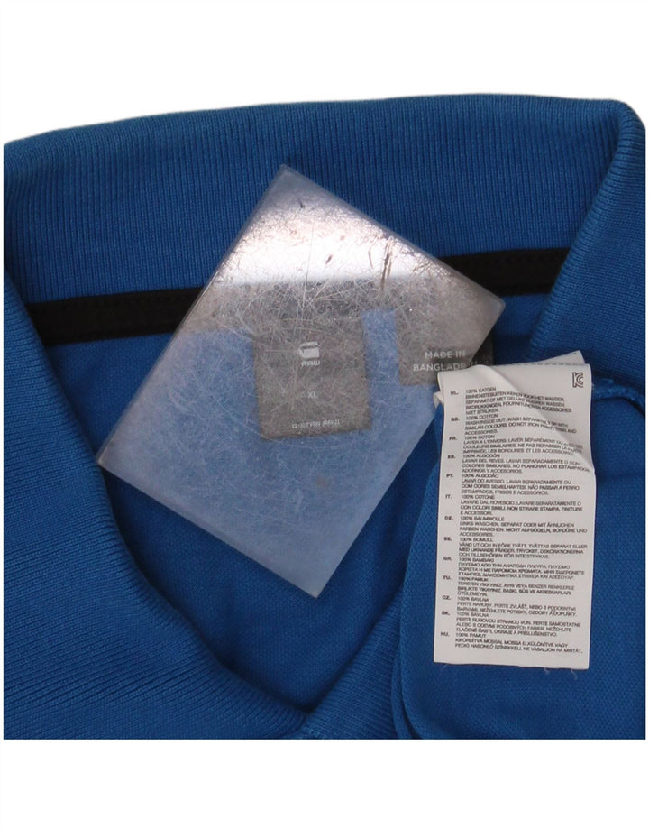 Camisa polo masculina G-STAR XL algodão azul