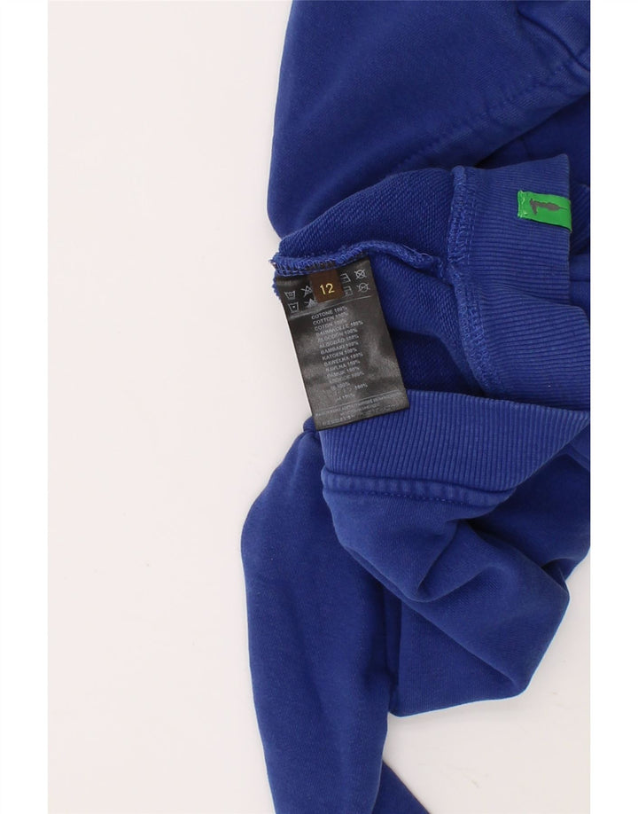 TRUSSARDI Baby Boys Graphic Zip Hoodie Sweater 9-12 Months Blue Cotton Vintage Trussardi and Second-Hand Trussardi from Messina Hembry 