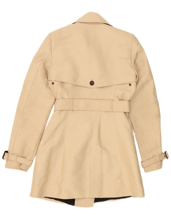Casaco impermeável feminino Zara UK 6 XS poliéster bege