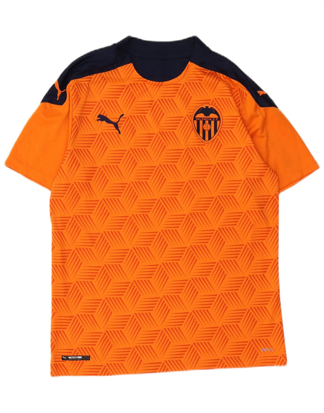 Puma Mens Valencia T-Shirt Top Médio Laranja Colorblock Poliéster
