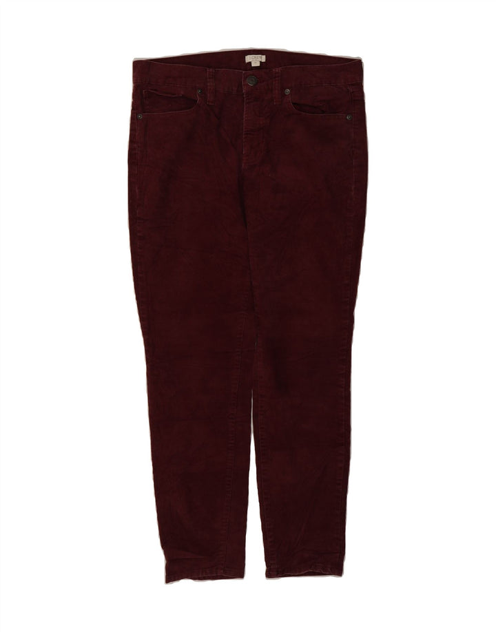 J. CREW Womens Slim Corduroy Trousers W28 L28 Burgundy Cotton Vintage J. Crew and Second-Hand J. Crew from Messina Hembry 