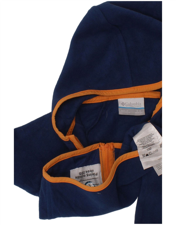 Jaqueta de lã com capuz para meninos COLUMBIA 3-6 meses azul marinho Colourblock