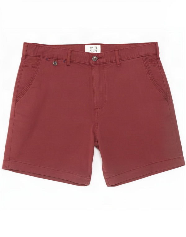 Shorts Chino Masculino White Stuff W34 Grande Algodão Borgonha