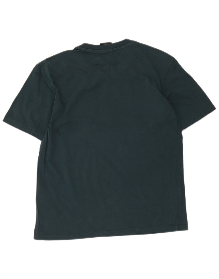 Umbro Camiseta masculina regular gráfica top pequeno algodão verde
