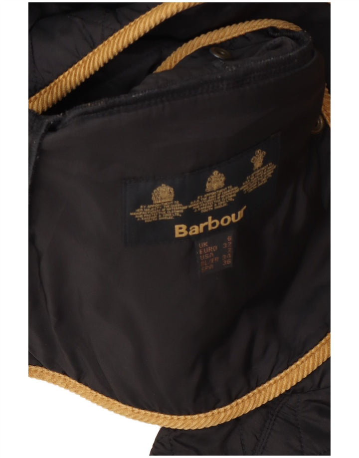 Jaqueta acolchoada feminina Barbour UK 6 XS cinza Colourblock poliamida