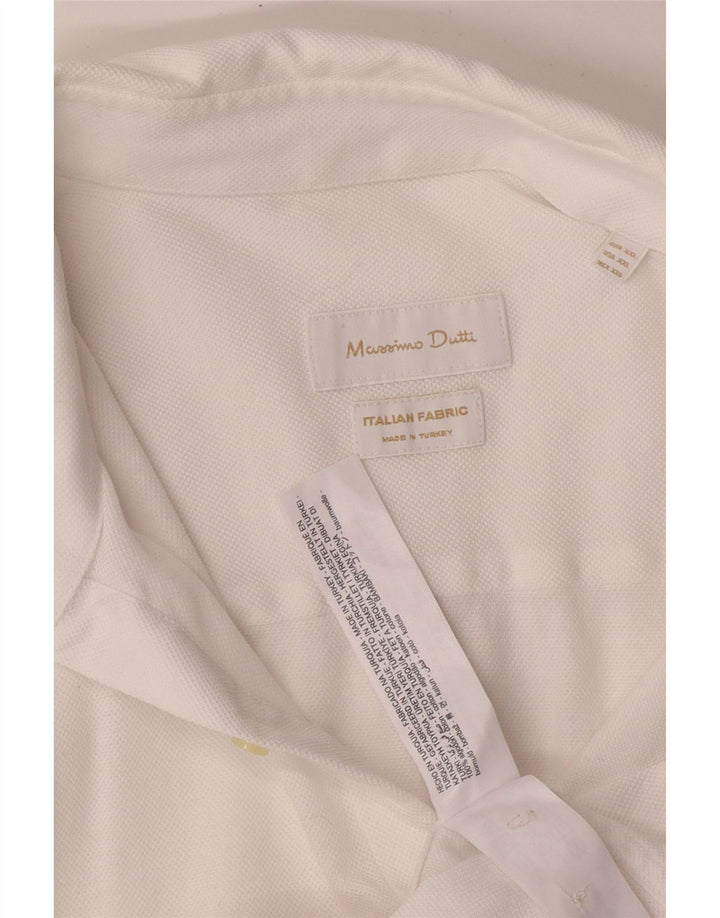 Camisa masculina Massimo Dutti 2XL algodão branco