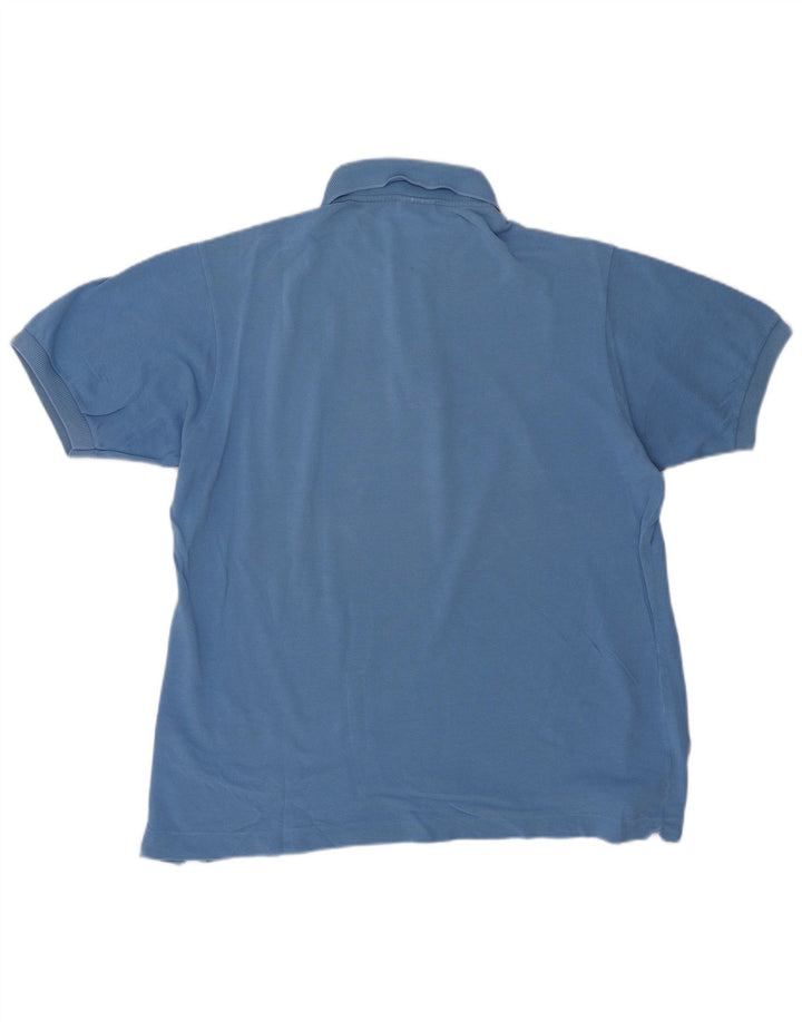 Camisa polo masculina Lacoste tamanho 5 grande algodão azul