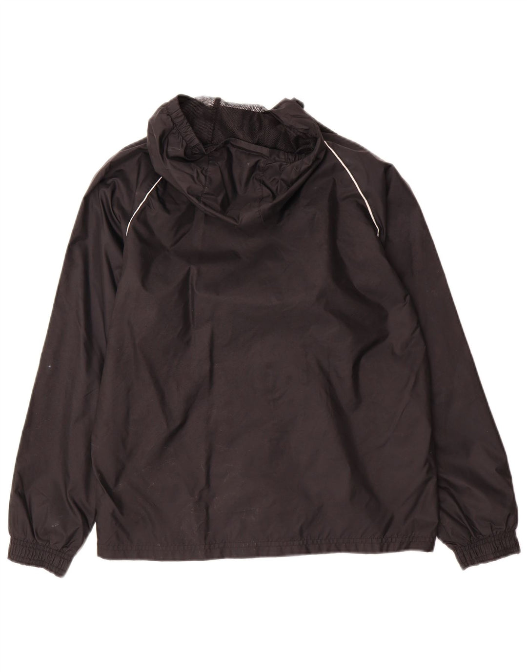 Jaqueta de chuva com capuz para meninos Adidas 11-12 anos preto nylon