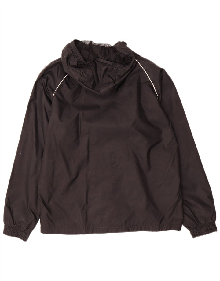 Jaqueta de chuva com capuz para meninos Adidas 11-12 anos preto nylon