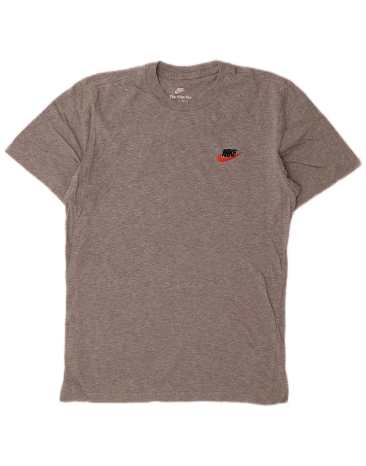 Camiseta masculina Nike Top XS cinza manchado de algodão
