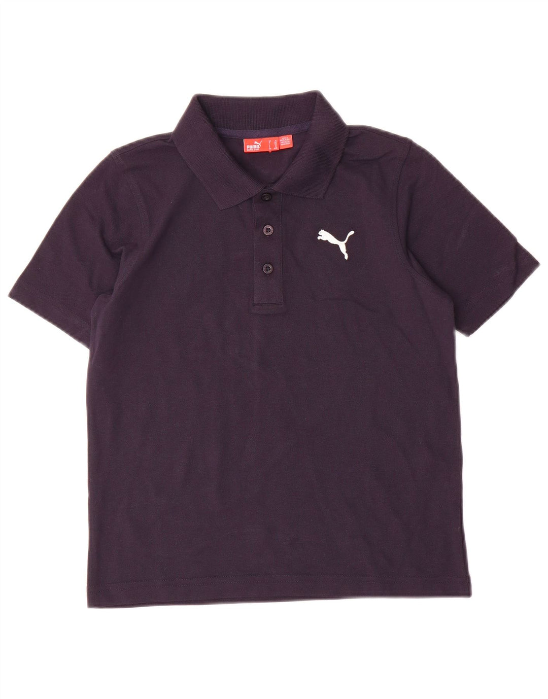 Pólo Puma Menino 9-10 Anos Azul Marinho Algodão