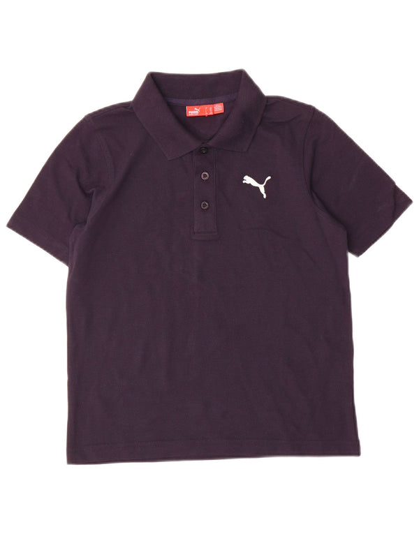 Pólo Puma Menino 9-10 Anos Azul Marinho Algodão