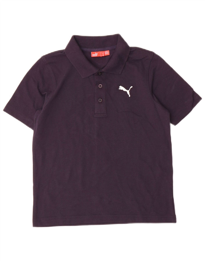 Pólo Puma Menino 9-10 Anos Azul Marinho Algodão