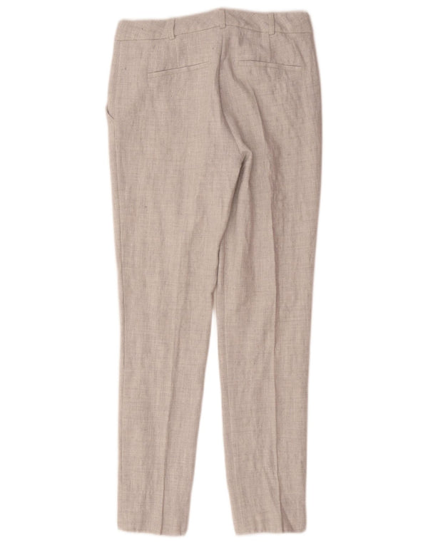 Calça feminina Hugo Boss Slim Suit UK 8 pequena W28 L29 cinza