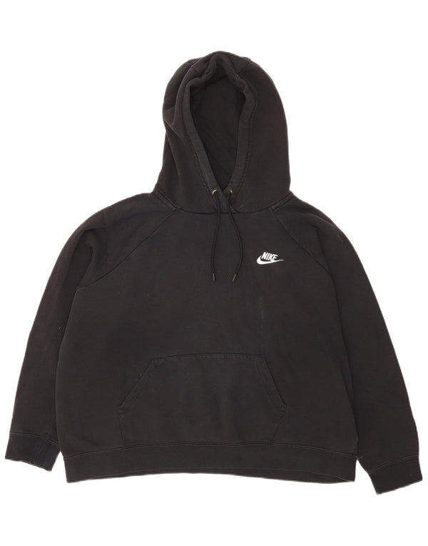 Jumper com capuz Nike feminino com ajuste relaxado UK 18 XL algodão preto