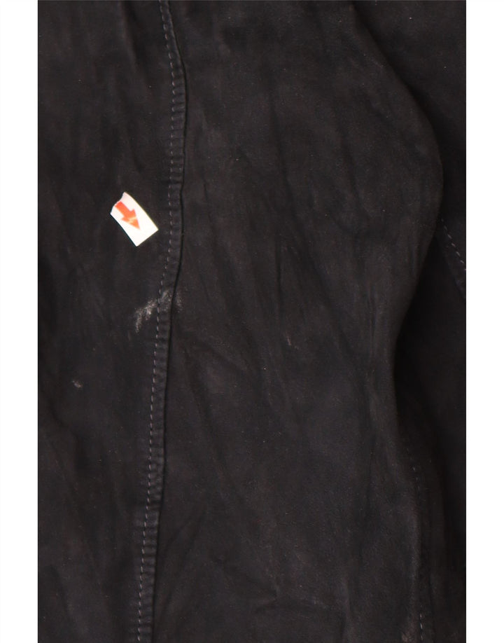 Jaqueta bomber feminina de camurça Jeckerson UK 18 XL azul marinho