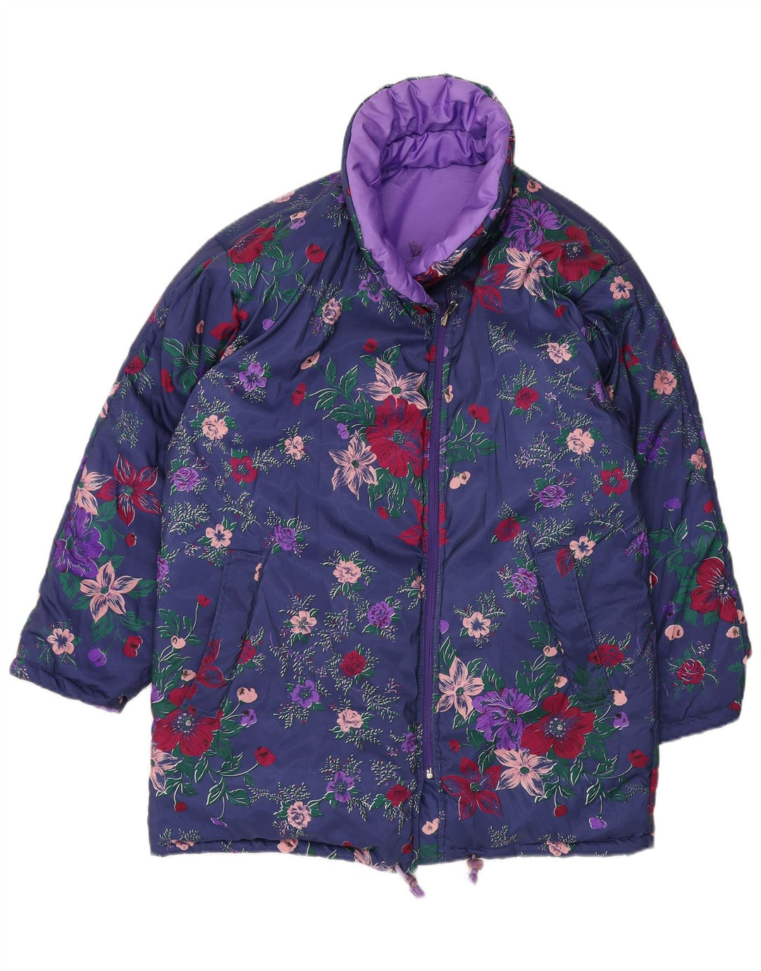 Jaqueta de esqui oversized reversível feminina Stratos EU 44 XL roxo poliéster