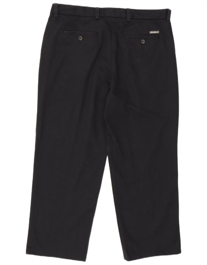 EDDIE BAUER Calça Chino Masculina Reta W34 L27 Preta
