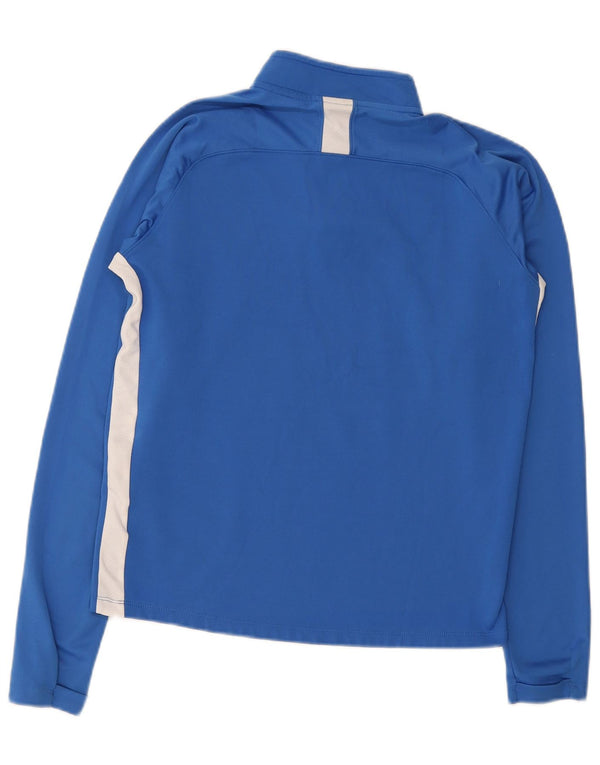 Pulôver masculino Nike com zíper e gola alta em poliéster azul pequeno